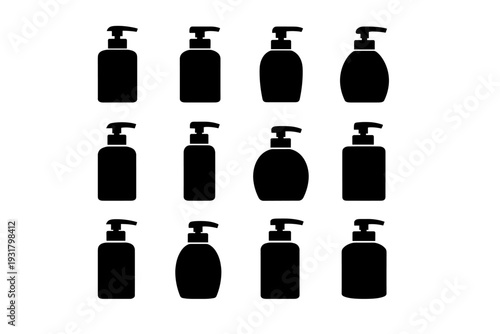Body liquid refillable bottle generation icon press personal simple soap image vector