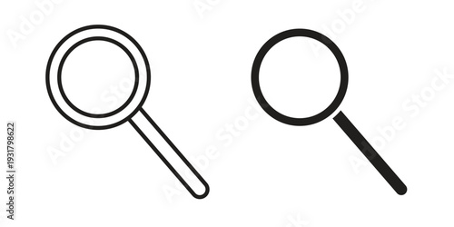 Search icon set. Linear style. Vector icons