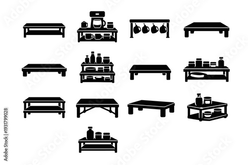 Icon image platform area riser generation coffee compact prep use vector simple