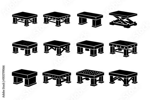 Shelf load riser icon simple resistant column vector generation image block system