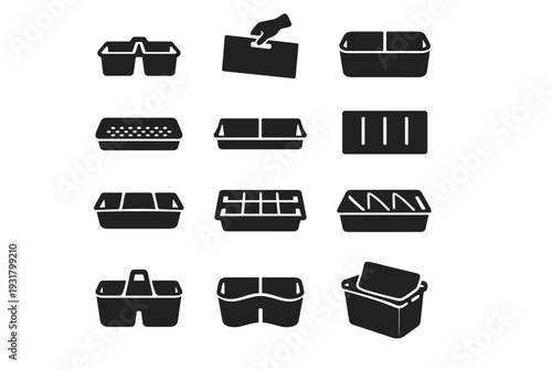 Sheet utility trash vector simple geometry image generation silhouette solid icon insert