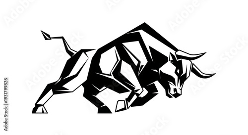 Charging Geometric Bull Power Symbol