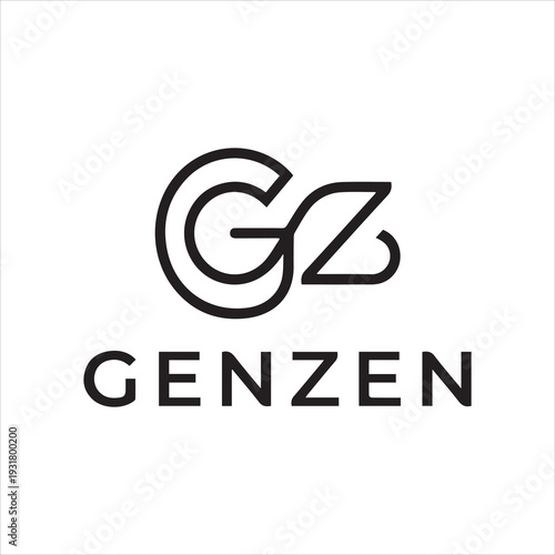 Create a professional, minimalist logo for a tech brand named Genzen