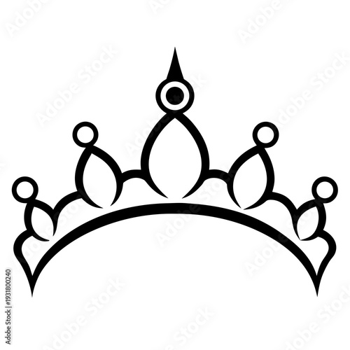 Princess tiara crowns vector illustration