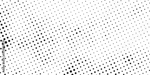 Halftone dots white and black color pattern gradient grunge texture background. Dot pop art comic sport style vector illustration