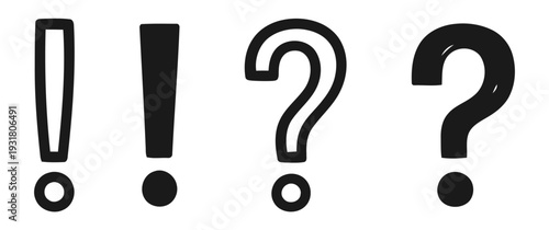 Exclamation and Question Marks Symbols.