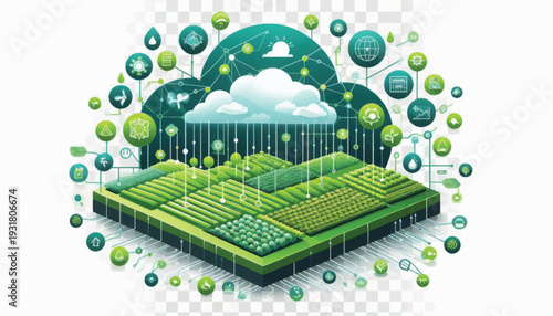 Smart Farming and Agriculture Technology: IoT Network Connecting Crop Fields to Cloud Data Management System