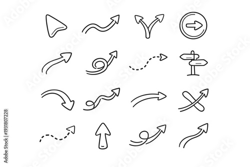 Curve trace vector pointer image soft simple arrow icon warm mild line