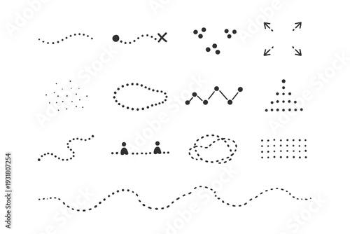 Point sketch spacing soft simple generation image organic layout icon plotting vector