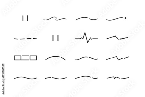 Contour gap broken icon generation simple soft image vector interruption sensing line