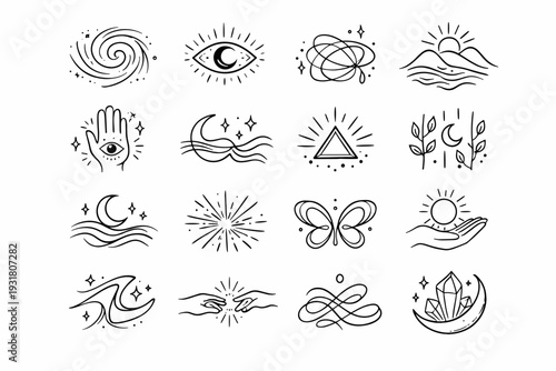 Seven intuitive five form generation four icon simple eleven abstract image three