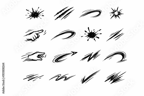 Contour image vector quick icon simple sweep dash instant generation stroke mark