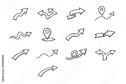 Guidance bent flawed vector awkward generation wayfinding icon simple uneven image line
