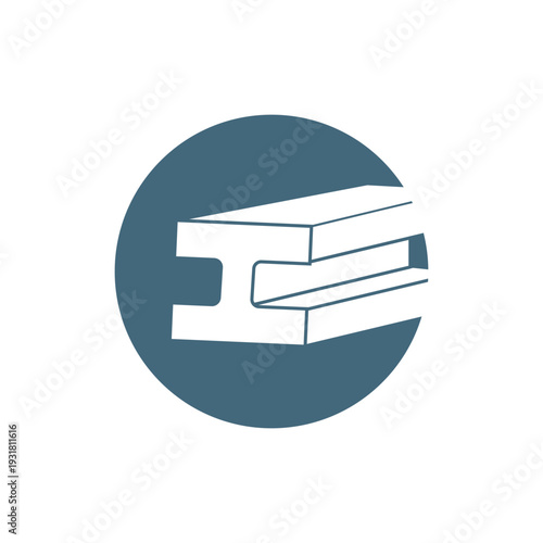 Steel beam vector icon. simple flat black trendy style illustration