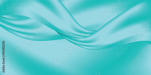 background of turquoise silk folds