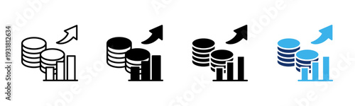 Revenue icon sheet multiple style collection