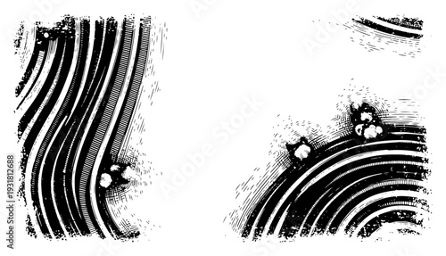 Abstract circular mandala pattern created from human silhouettes and fan figures