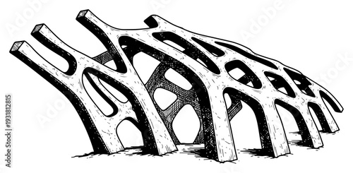 Soccer cleats pattern border with running track lines in minimalist black and white style