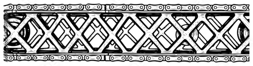 Soccer goal net banner with geometric patterns and decorative elements for sports graphic design