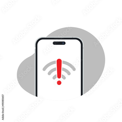 no internet connection on smartphone concept illustration flat design vector