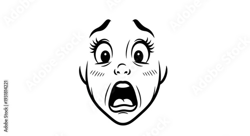 angry cartoon monster face mask with sharp teeth and funny expression vector illustration