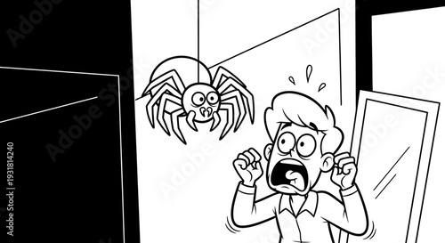 A funny cartoon illustration of a girl with a dog and cat, holding a skull, in a playful comic style with people and love themes