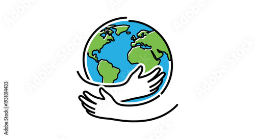 Hand Holding Earth Symbolizing Global Environmental Care