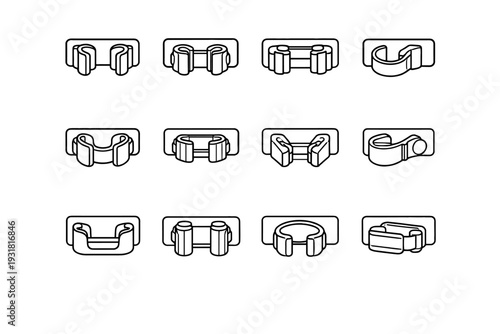 Clip vector icons bulk protrusion body solution clean minimalist icon fit broom