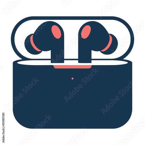 Modern wireless earbuds resting inside a sleek charging case with transparent lid revealing soft pink cushioned tips and ergonomic grip design for seamless portability