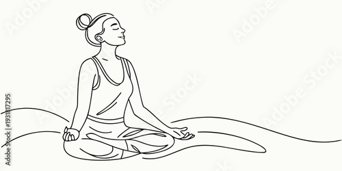 A woman in a serene pose, embodying tranquility and inner peace through meditation.