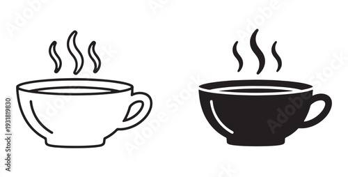 Coffee cup vector illustration set