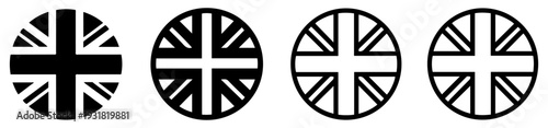 great britain united kingdom flag icon set