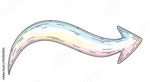 Gender Reveal Bow Arrow with Pink and Blue Colors On White Background.