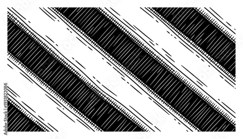 Vintage woodcut engraving of abstract diagonal geometric lines and hatched textures