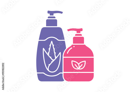 Herbal cosmetic product icon for healthy skin care.