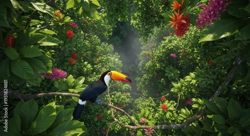Toucan in jungle