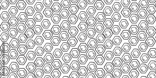 Honeycomb seamless pattern. Honey combs background. Hand drawn vector illustration.