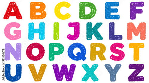 Colorful Alphabet Letters for Kids Learning and Fun.
