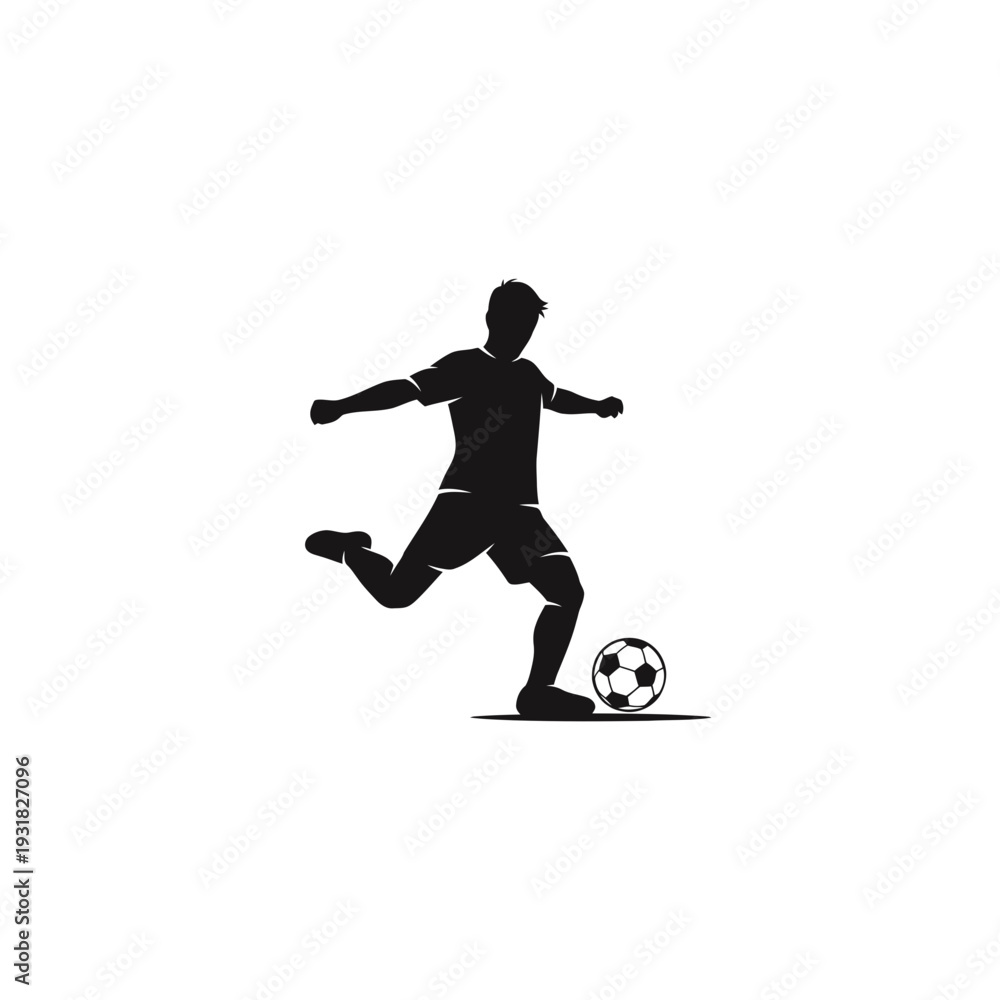 Obraz premium football player silhouette