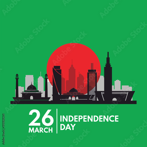 Bangladesh independence day graphic isolated on transparent background