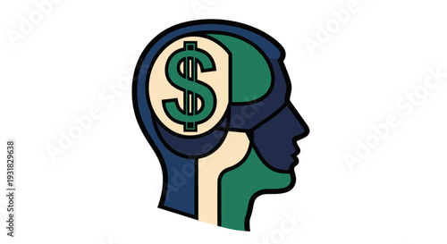 Dollar Sign in Human Head.