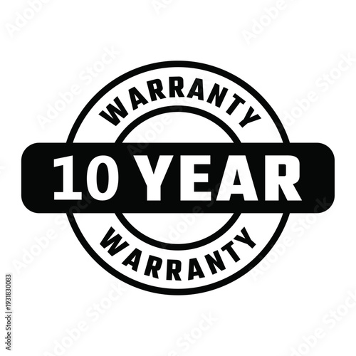 10 year warranty guarantee seal for product assurance and quality