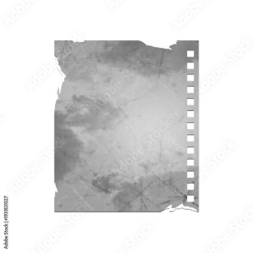 Torn notebook paper sheet with spiral holes isolated on light background. Blank ripped page template with copy space for message, note or education concept.