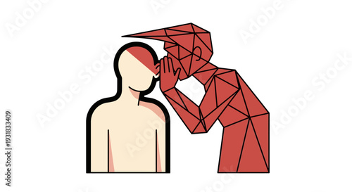 Man with headache pain.