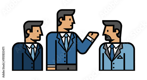 Businessmen in Suits Talking.