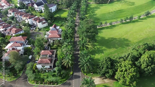 Aerial Drone Video Footage of Palm Road Residential Area