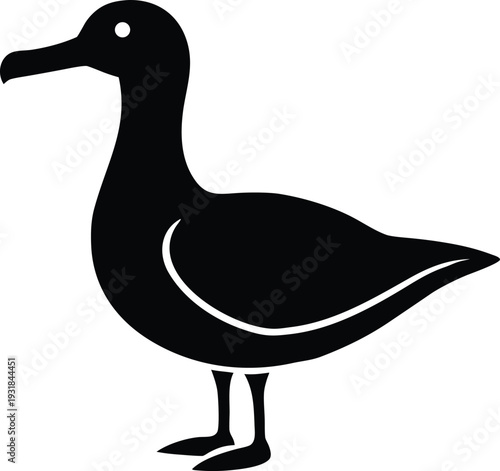 Albatross Silhouette Vector Art Illustration