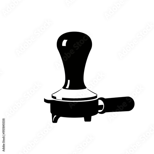 Black Coffee Bean Grinder Illustration. Vector Illustrations. EPS Editable