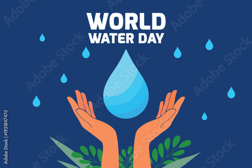 World water day banner. world water day card vector illustration