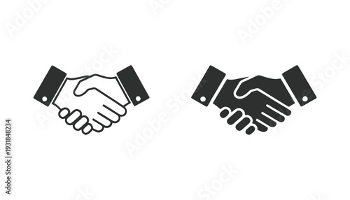 Business partnership and collaboration symbol